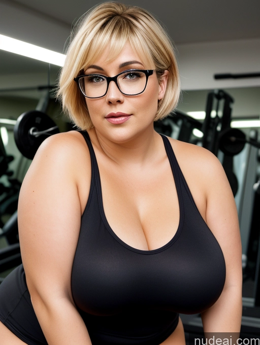 related ai porn images free for Busty Beautiful Blonde Gym Front View Nude Bright Lighting Sexy Face Woman Chubby Fat Glasses Afingering 40s Short Hair German