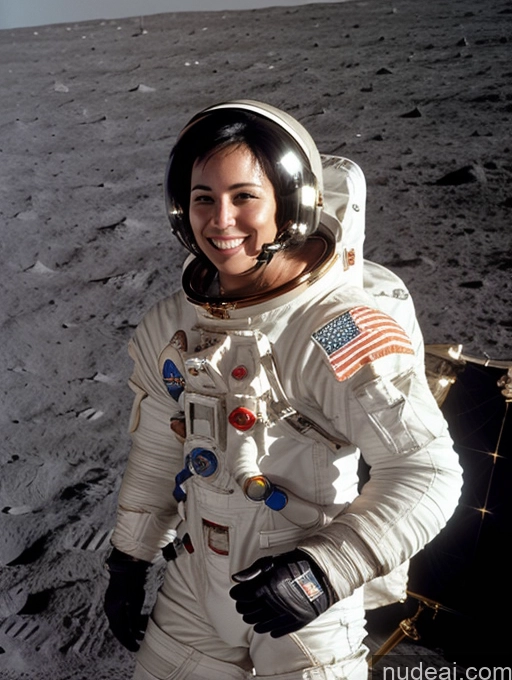 related ai porn images free for Woman One Perfect Boobs Pubic Hair Short Beautiful Perfect Body 30s Black Hair Long Hair Latina Front View Blowjob Happy Space Suit Moon