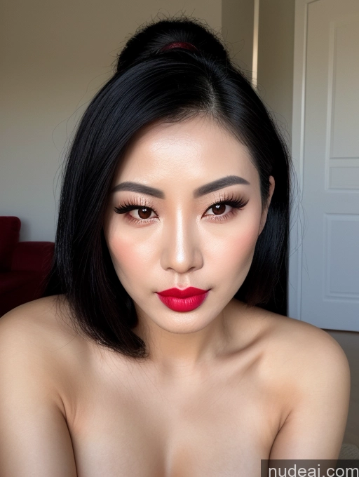 related ai porn images free for 30s Pouting Lips Black Hair Chinese Close-up View Detailed Lipstick