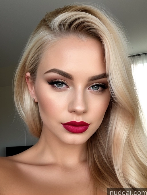 related ai porn images free for Close-up View Detailed Pouting Lips 20s Blonde Lipstick