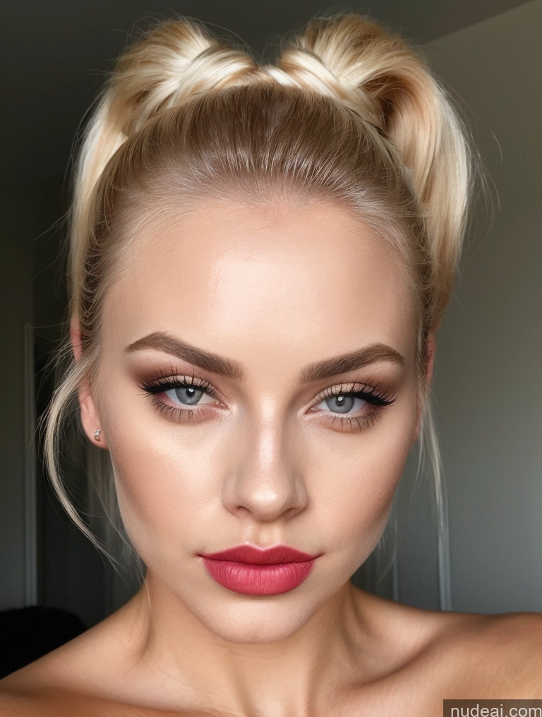 related ai porn images free for Close-up View Detailed Pouting Lips 20s Blonde Lipstick Ponytail