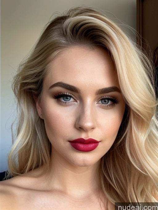 related ai porn images free for Close-up View Detailed Pouting Lips 20s Blonde Lipstick Messy