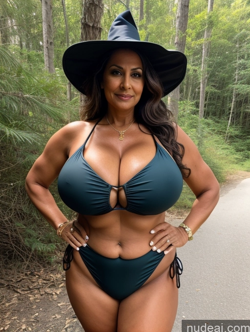 related ai porn images free for Milf One Busty Huge Boobs Thick Tanned Skin Indian Front View Microkini Thong 60s Lumberjack Witch