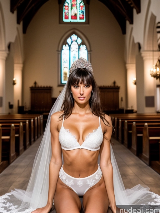 related ai porn images free for Abs Shocked Brunette Bangs Small Tits Beautiful Small Ass Pubic Hair 20s Italian Miss Universe Model Bright Lighting Detailed Church Yoga Wedding Dress