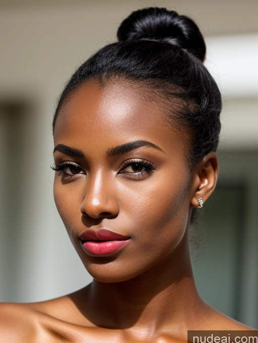related ai porn images free for Lipstick Blonde Pouting Lips Beautiful 18 Close-up View African Hair Bun Detailed Tanned Skin