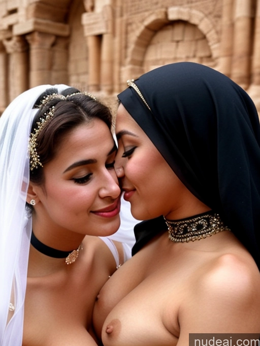 related ai porn images free for Busty Perfect Boobs Perfect Body 18 Happy Arabic Front View Nude Wedding Choker Medieval Niqab Roman Two Kisses