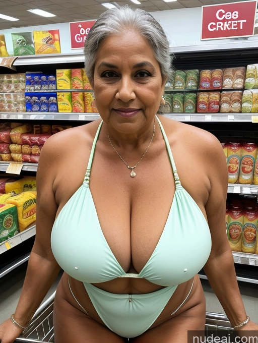 related ai porn images free for Milf One Busty Huge Boobs Thick Tanned Skin Indian Front View Microkini Thong Lab Coat Grocery 80s