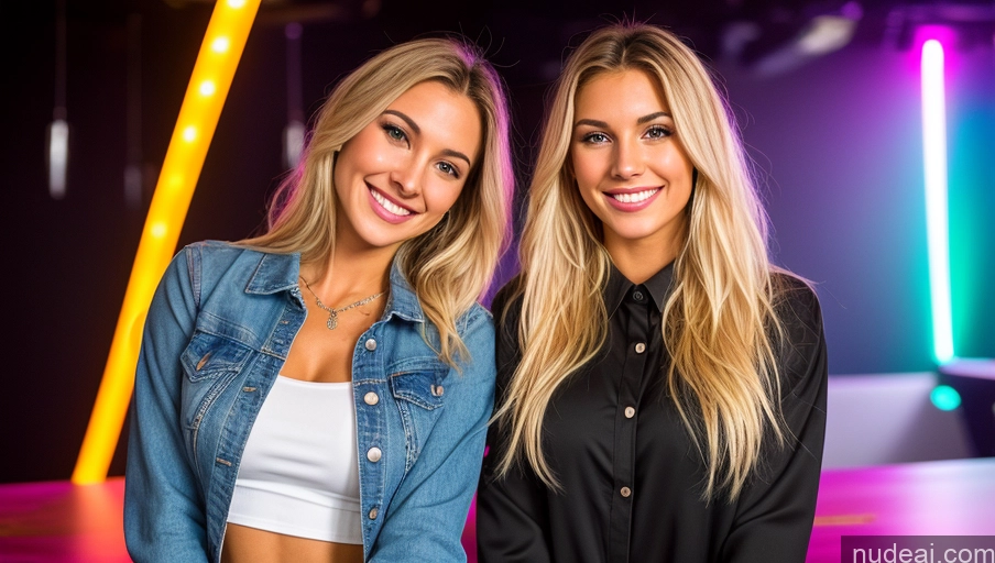 related ai porn images free for Two Perfect Boobs Beautiful Muscular Skinny Perfect Body 20s Happy Blonde Straight Czech Club Front View Blouse Casual Jacket Alternative Detailed Sorority 1girl, 2girls