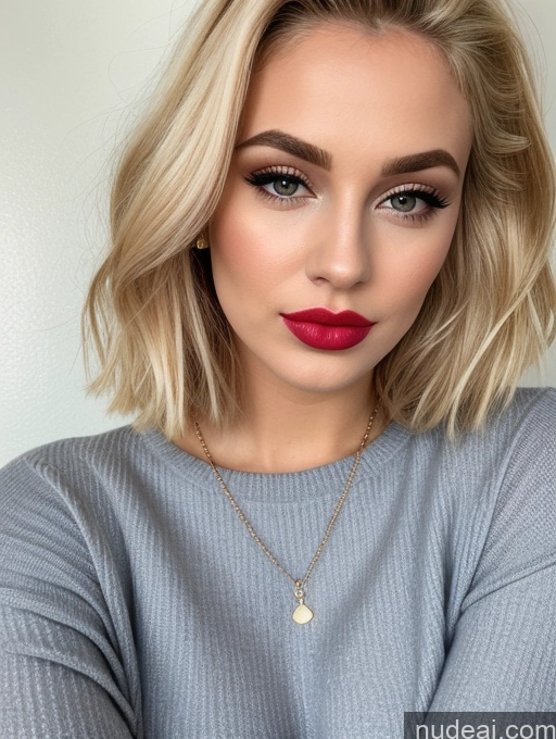 related ai porn images free for Beautiful Lipstick British Blonde Pouting Lips 20s Bobcut Close-up View Detailed 90s