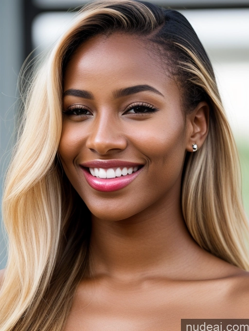 related ai porn images free for Beautiful Lipstick Blonde Close-up View Detailed Nude Long Hair African Tanned Skin 18 Happy