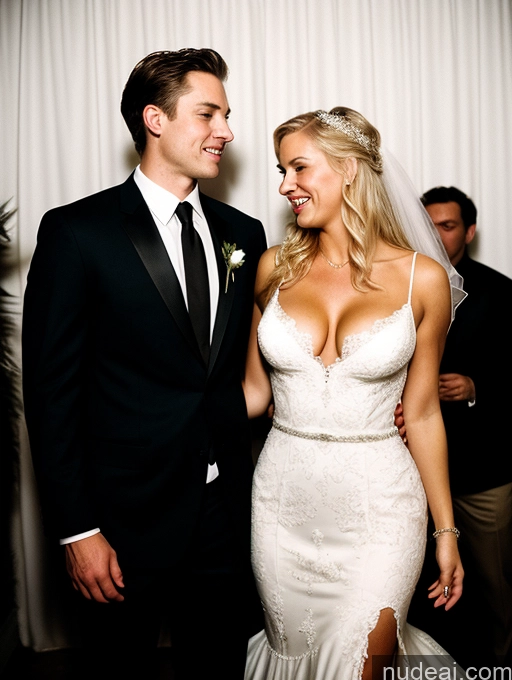 related ai porn images free for Woman + Man Several Small Tits Big Ass Fat Big Hips Fairer Skin 30s Blonde Messy White Film Photo Party Dress Stylish Wedding Cleavage Dark Lighting Detailed