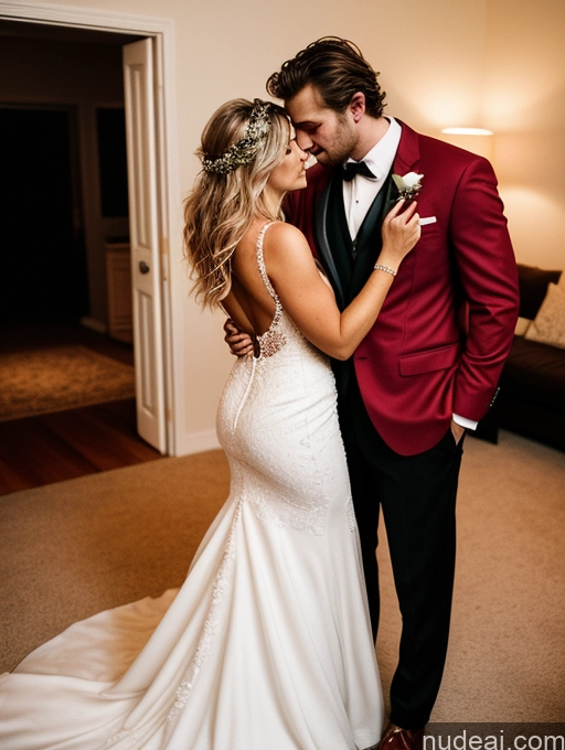 related ai porn images free for Woman + Man Several Small Tits Big Ass Fat Big Hips Fairer Skin 30s Blonde Messy White Film Photo Party Dress Stylish Wedding Cleavage Dark Lighting Detailed