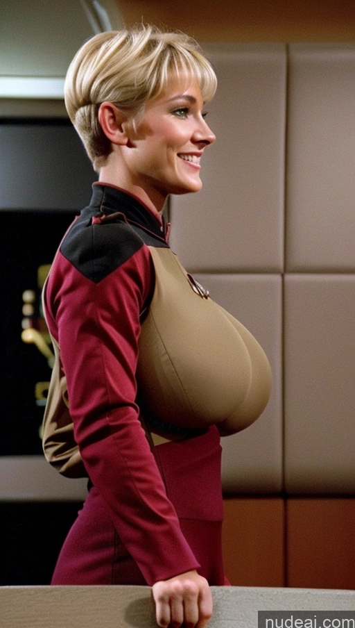 related ai porn images free for Athlete Busty Huge Boobs Perfect Boobs Muscular Abs Perfect Body 20s Happy Seductive Blonde Pixie Detailed Fantasy Style Jeff Easley Side View Star Trek TNG Uniforms: Captains