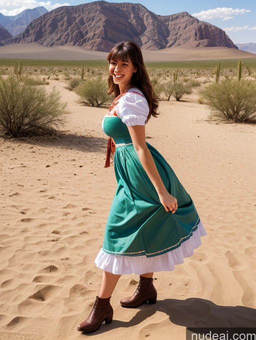 related ai porn images free for Front View Perfect Body Bangs Beautiful Brunette Laughing Sexy Face Perfect Boobs Dirndl Desert Woman 20s German Warm Anime T-pose