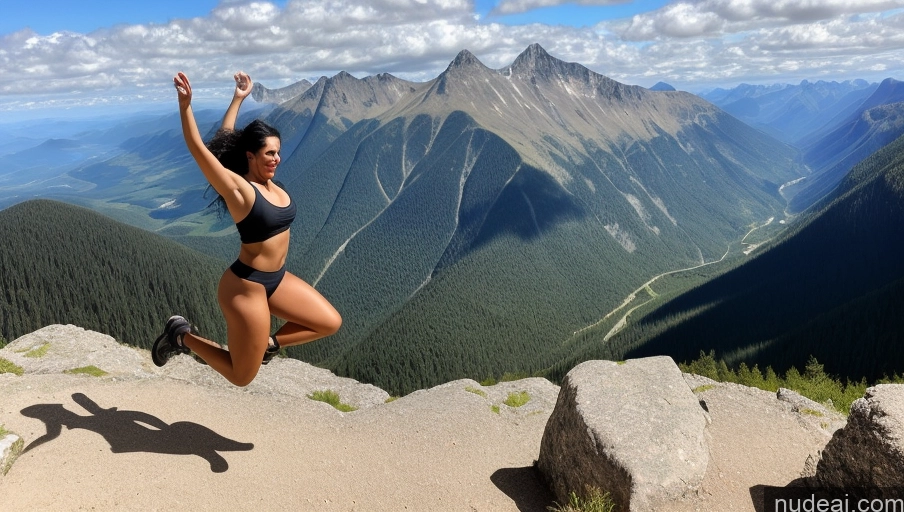 related ai porn images free for Several Big Hips Short Tanned Skin Big Ass 30s Sexy Face Black Hair Long Hair Latina Mountains Front View Jumping Military Woman