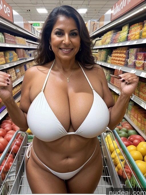 related ai porn images free for Milf One Busty Huge Boobs Thick Tanned Skin Front View Microkini Thong Grocery 60s Indian