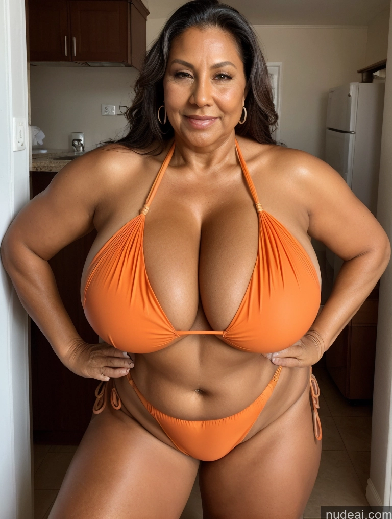 related ai porn images free for One Busty Huge Boobs Thick Tanned Skin 60s Front View Microkini Thong Native American Sexy Face Maid