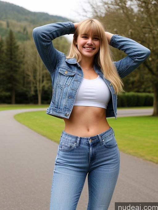 related ai porn images free for Sorority Perfect Boobs 18 Happy Blonde British T-pose Beautiful Perfect Body Jeans Jacket Bangs