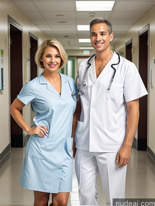 related ai porn images free for Beautiful Perfect Boobs Perfect Body Happy Blonde Jewelry Lipstick 50s Short Hair Woman + Man Doctor Hospital Nurse Italian Straddling