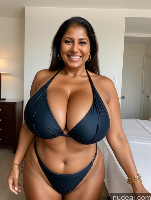 related ai porn images free for One Busty Huge Boobs Thick Tanned Skin 60s Laughing Front View Microkini Thong Maid Indian