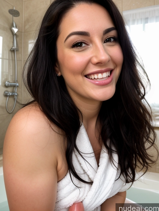 related ai porn images free for Thick Chubby Short Pubic Hair Busty 40s Happy Black Hair Long Hair White Fairer Skin Nude Close-up View Woman Blowjob Bathroom Bathrobe