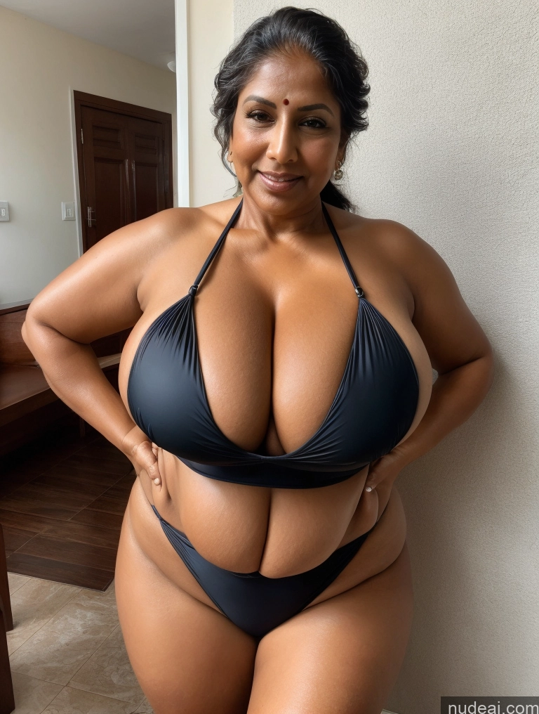 related ai porn images free for One Busty Huge Boobs Thick Tanned Skin 60s Front View Microkini Thong Maid Sexy Face Indian