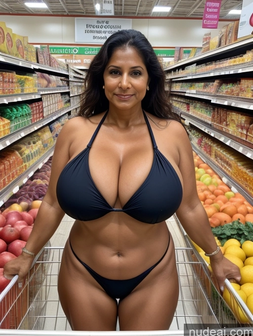 related ai porn images free for Milf One Busty Huge Boobs Thick Tanned Skin Front View Microkini Thong 60s Indian Grocery