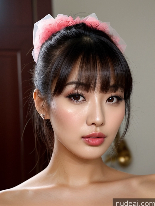 related ai porn images free for Beautiful Detailed Close-up View Black Hair Woman 20s Bright Lighting Pouting Lips Bangs Chinese
