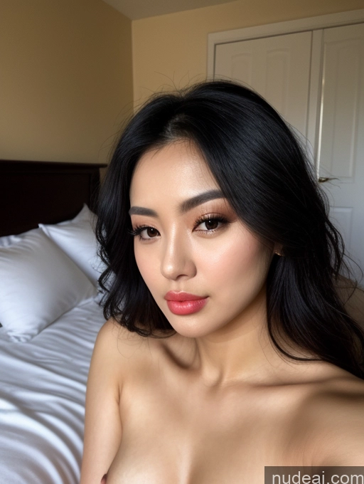 related ai porn images free for Beautiful Detailed Close-up View Black Hair Woman 20s Bright Lighting Pouting Lips Chinese Messy
