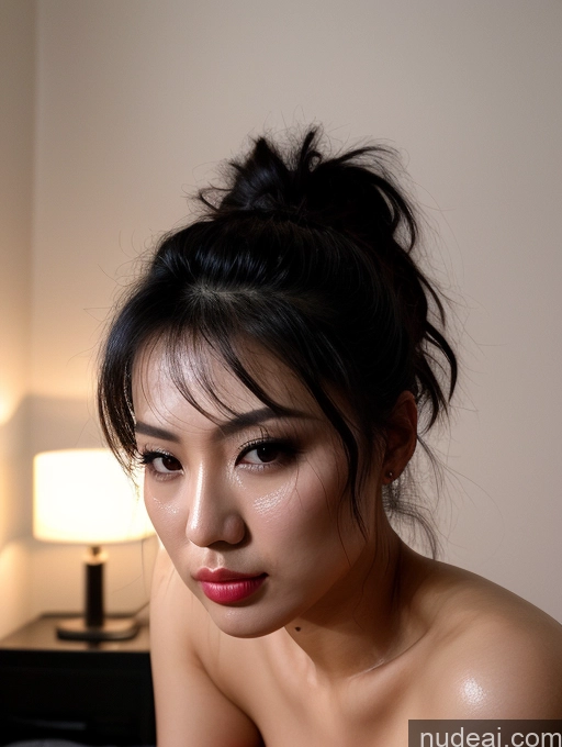related ai porn images free for Beautiful Detailed Close-up View Black Hair Woman 20s Bright Lighting Pouting Lips Chinese Messy Cumshot