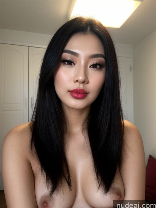 related ai porn images free for Beautiful Detailed Close-up View Black Hair Woman Bright Lighting Chinese 20s Pouting Lips Long Hair Lipstick