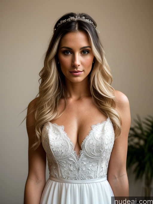 related ai porn images free for Woman One Small Tits Beautiful Skinny Long Hair 20s Serious Blonde White Soft + Warm Front View Wedding Cleavage Dark Lighting Detailed