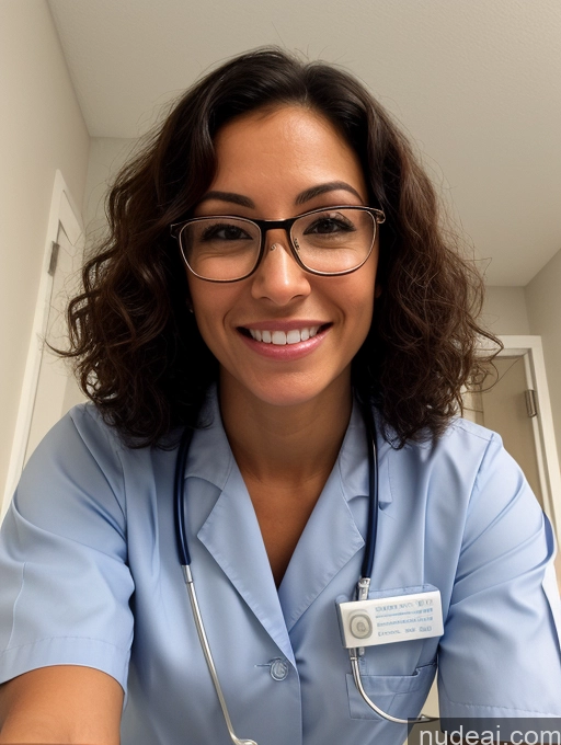 related ai porn images free for Woman One Perfect Boobs Tanned Skin Short Glasses Beautiful Perfect Body 30s Happy Brunette Curly Hair Latina Front View Blowjob Jewelry Hospital Doctor