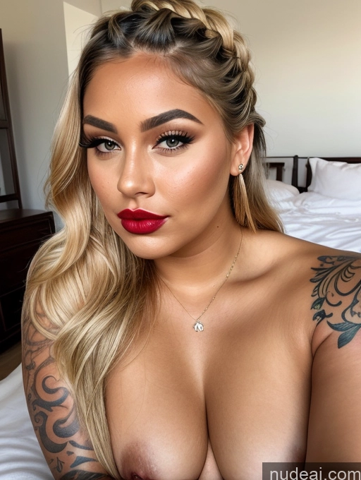 related ai porn images free for Beautiful British Nude 20s Bedroom Chubby Blonde Braided Lipstick Pouting Lips Tanned Skin Tattoos