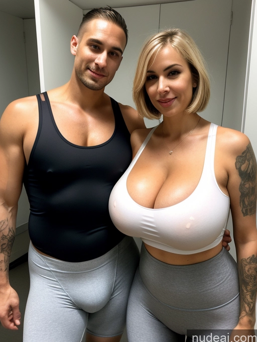 related ai porn images free for Pantyhose Tank Top Spandex Push-up Bra Cleavage Bright Lighting Changing Room Huge Boobs Tall Tanned Skin Blonde Short Hair White Shocked Serious Sad Tattoos Cumshot Yoga Pants 30s Woman + Man Laughing Front View