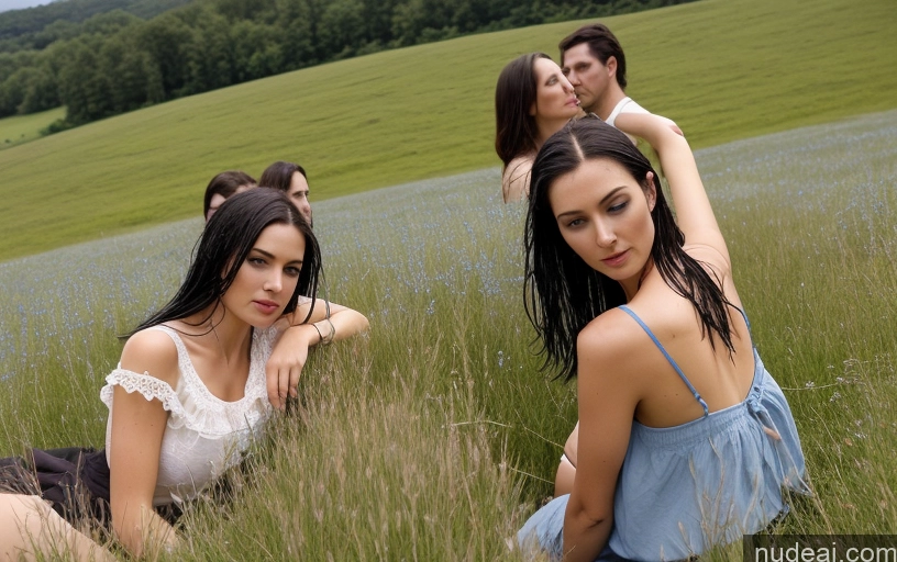 related ai porn images free for Model Perfect Boobs Beautiful Skinny Perfect Body Oiled Body 20s Serious Orgasm Shocked Black Hair Bobcut German Blouse Casual Dress Long Skirt Detailed Deep Blue Eyes Clitoris Back View Meadow