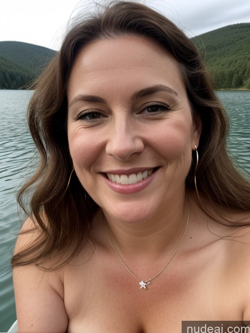 related ai porn images free for Milf Chubby Big Hips Short Pubic Hair 30s Happy Long Hair White Fairer Skin Nude Brunette Casual Lake Close-up View