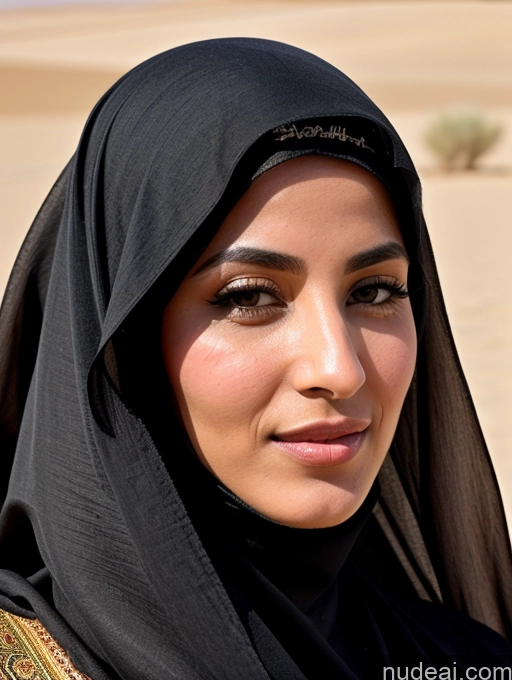 related ai porn images free for Beautiful Perfect Body 20s Black Hair Arabic Cleavage Long Hair Small Tits Desert Traditional Niqab Close-up View