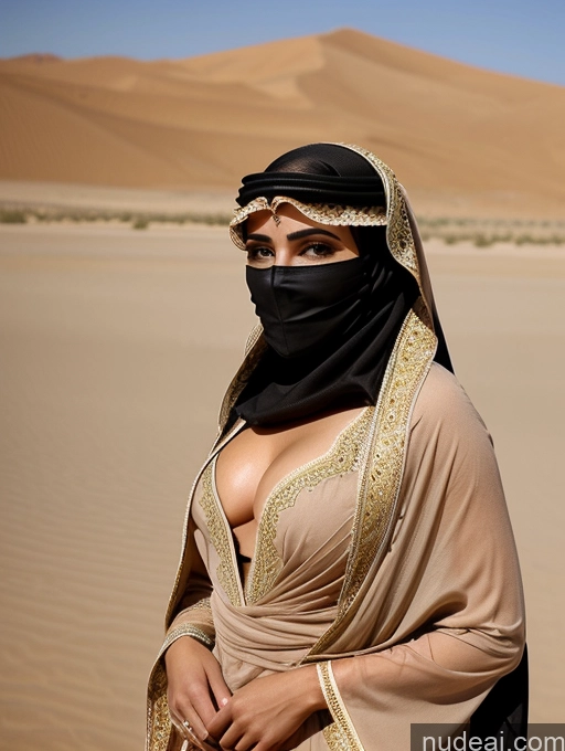 related ai porn images free for Beautiful Perfect Body 20s Black Hair Arabic Cleavage Long Hair Small Tits Desert Traditional Niqab Close-up View