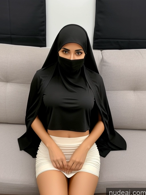 related ai porn images free for Beautiful Perfect Body 20s Black Hair Arabic Long Hair Small Tits Niqab Couch Micro Skirt