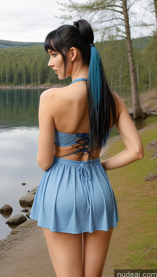 related ai porn images free for One Busty Perfect Boobs Perfect Body Back View T-pose Bright Lighting Big Ass Ponytail Scandinavian 20s Black Hair Nightgown Seductive Deep Blue Eyes Skinny Big Hips Long Legs Oiled Body Sorority Punk Skirt Lake