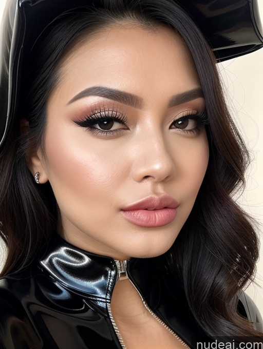 related ai porn images free for Beautiful Jumpsuit Latex Cleavage Close-up View Detailed Pouting Lips Chinese Perfect Boobs Black Hair Long Hair