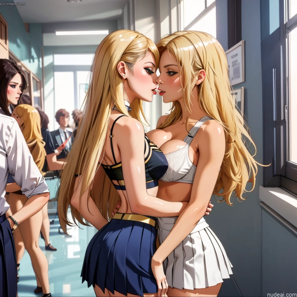 related ai porn images free for School Hallway School Uniform, Cleavage Cutout, Clothing Cutout, Pleated Skirt, Thighhighs Girl, Woman White Kisses Detailed 18 Small Tits Skinny Small Ass Two Blonde