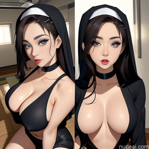 18 Shocked Perfect Boobs Small Ass Big Hips Blowjob Straddling Detailed Japanese Front View One Hospital Topless Nun Mini Skirt