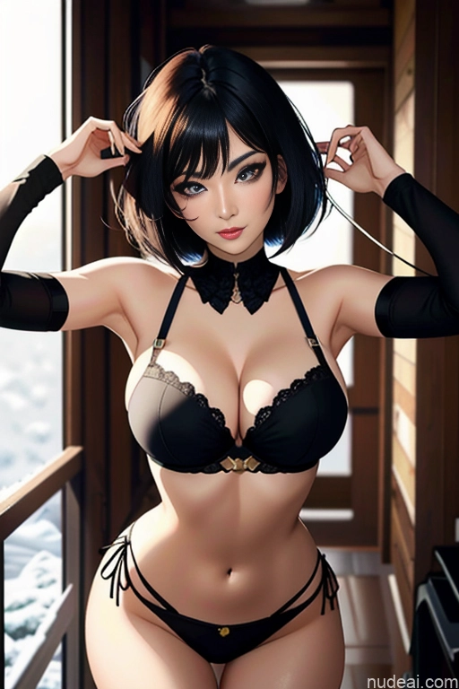 related ai porn images free for Woman One Perfect Boobs Beautiful 18 Sexy Face Black Hair Bobcut Straight Asian Arabic Front View Big Ass Detailed Apron Snow