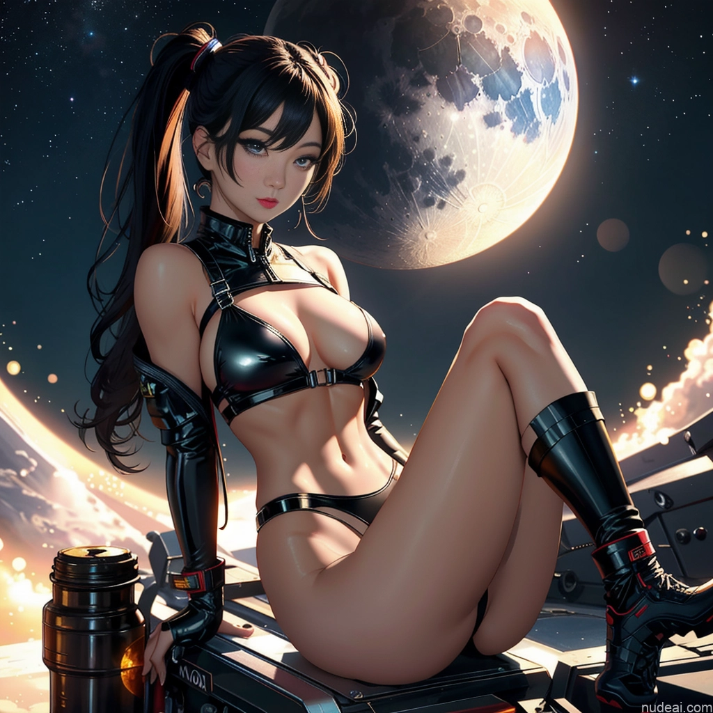 related ai porn images free for Asian Perfect Boobs Beautiful Small Ass Oiled Body 20s Pigtails Space Suit Moon