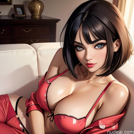 related ai porn images free for Sleeping Couch Pajamas Onesie 18 Bobcut Messy Huge Boobs