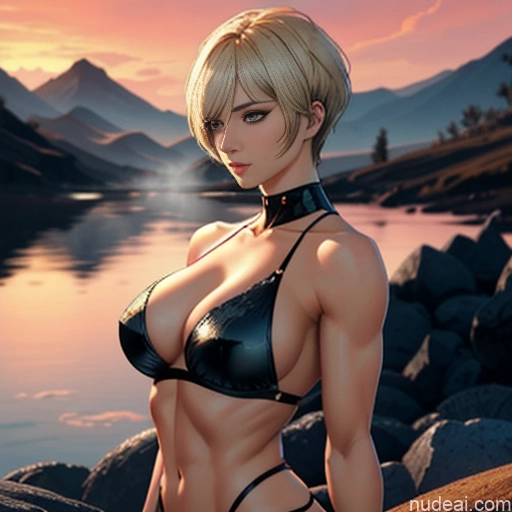 Woman One Perfect Body Short Hair Oiled Body Big Hips Short Beautiful 18 Sad Blonde Slicked Soft Anime Hell Cumshot Nude Detailed