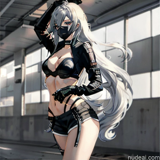 related ai porn images free for Woman One Perfect Body Girl 20s Seductive White Hair Long Hair Bangs Messy White Black And White Soft Anime Crisp Anime Cyberpunk Tokyo Front View Boots Choker Crop Top Face Mask Gloves Jacket Short Shorts Thigh Socks Whale Tail (Clothing) Urban Samurai V2