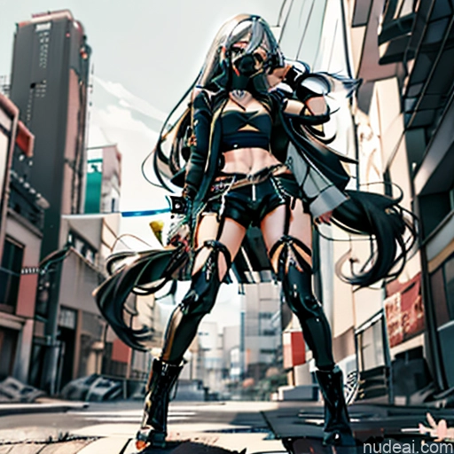 related ai porn images free for Woman One Perfect Body Girl 20s Seductive White Hair Long Hair Bangs Messy White Black And White Soft Anime Crisp Anime Cyberpunk Tokyo Front View Boots Choker Crop Top Face Mask Gloves Jacket Short Shorts Thigh Socks Whale Tail (Clothing) Urban Samurai V2 Detailed